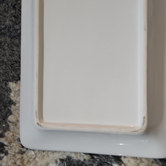 Pier1 Imports Mr and Mrs Serving Platter with Cheese Knife - Picture 8 of 9